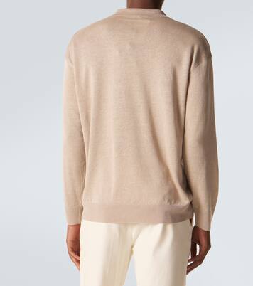 Bestickter Polopullover aus einem Leinengemisch | Giorgio Armani