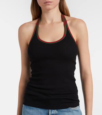 Top Web Stripe en coton mélangé | Gucci