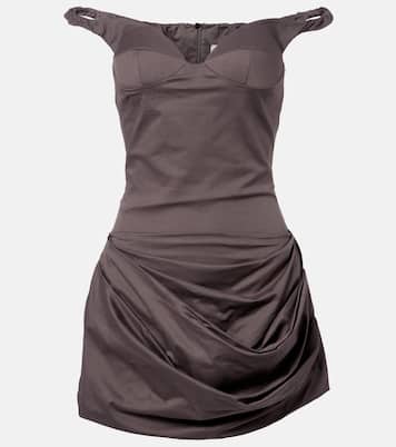 Off-Shoulder-Minikleid aus einem Baumwollgemisch | Magda Butrym