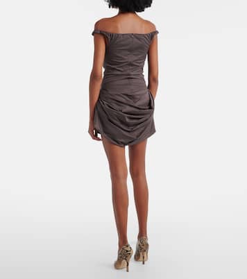 Off-Shoulder-Minikleid aus einem Baumwollgemisch | Magda Butrym