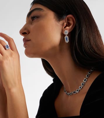 Boucles d’oreilles en or blanc 18 ct et pierres précieuses | Suzanne Kalan