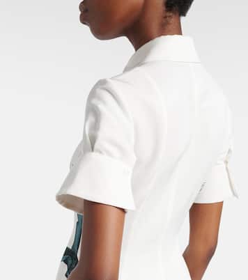 Printed cotton-blend shirt dress | Erdem