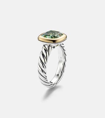 DY Mercer® sterling silver and 18kt gold ring with prasiolite | David Yurman