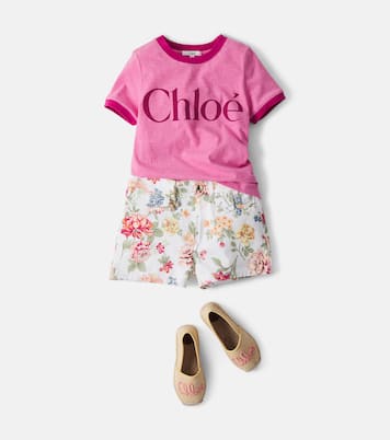 T-shirt en coton à logo | Chloé Kids
