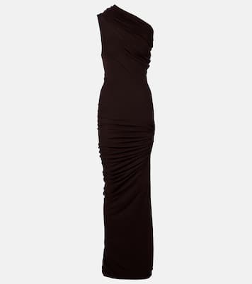 One-shoulder cotton-blend jersey gown | Entire Studios