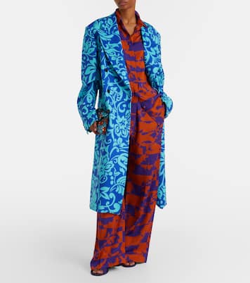Abrigo cruzado Rosea estampado | Dries Van Noten