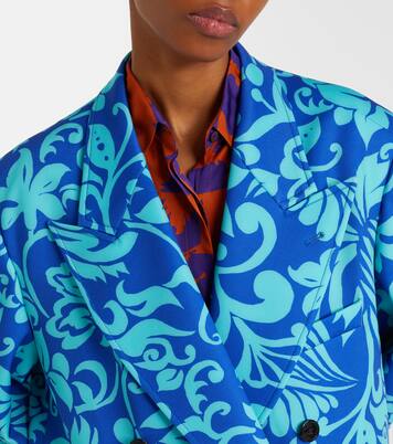 Abrigo cruzado Rosea estampado | Dries Van Noten