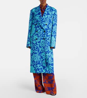 Abrigo cruzado Rosea estampado | Dries Van Noten