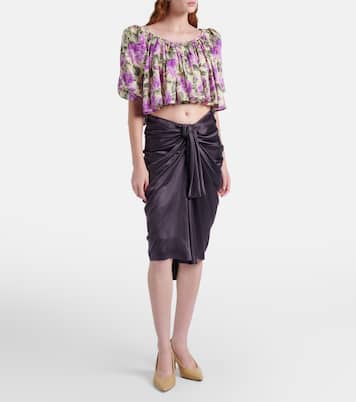 Midirock aus Seidensatin | Chloé