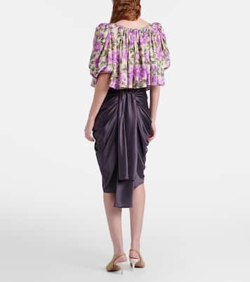 Midirock aus Seidensatin | Chloé