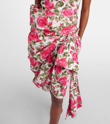 Floral bow-detail cotton miniskirt  | Chloé