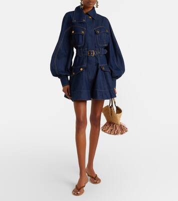 Robe Luna en denim | Zimmermann