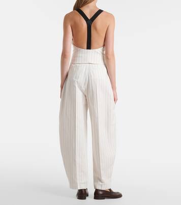 Harlo striped cotton, linen and wool pants | Ralph Lauren Collection