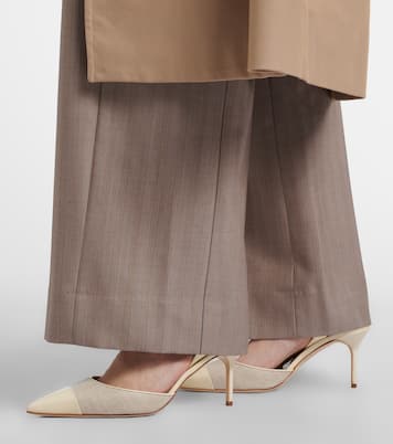 Salones destalonados Capsli con piel | Manolo Blahnik