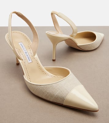 Salones destalonados Capsli con piel | Manolo Blahnik