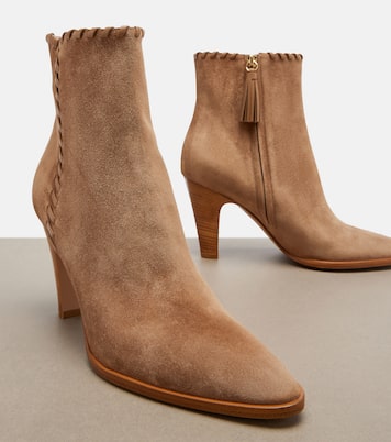 Ankle Boots aus Veloursleder und Leder | Gianvito Rossi