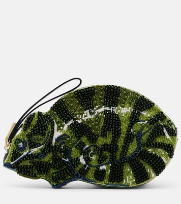 Chameleon Small beaded clutch | Alémais