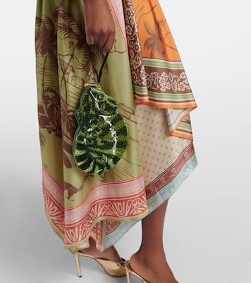 Chameleon Small beaded clutch | Alémais