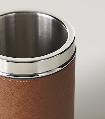 Ocean steel and leather bottle cooler | Giobagnara