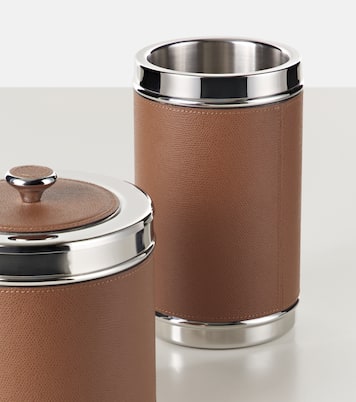Ocean steel and leather bottle cooler | Giobagnara
