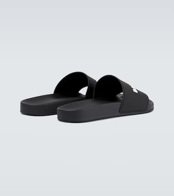 Mules Pool en caoutchouc à logo | Balenciaga