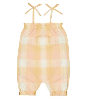 Baby Olimpia plaid cotton jumpsuit | The New Society