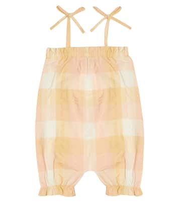 Baby Olimpia plaid cotton jumpsuit | The New Society