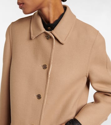 Double-faced wool and silk coat | Gucci