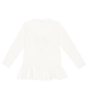 Embellished cotton-blend jersey top | Monnalisa