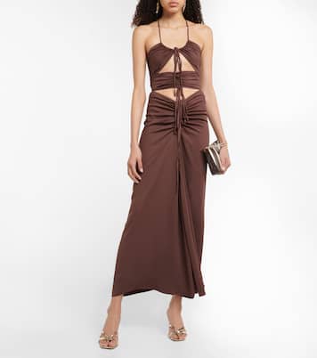 Vestido largo de cuello halter | Christopher Esber