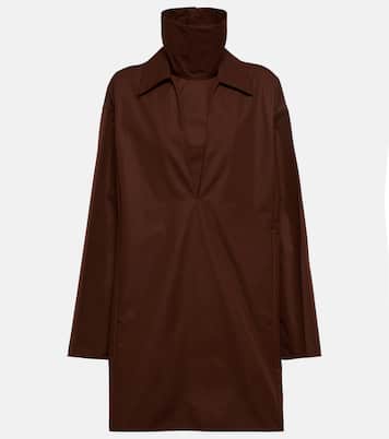 Vestido corto de algodón con capas | Jil Sander