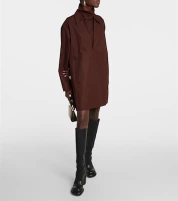 Vestido corto de algodón con capas | Jil Sander