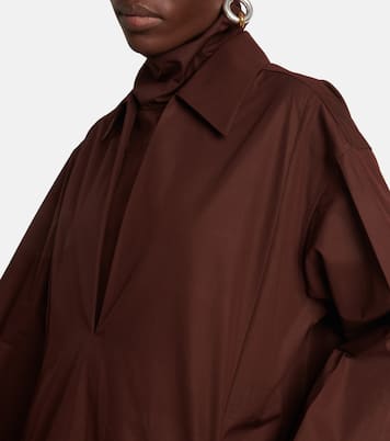 Vestido corto de algodón con capas | Jil Sander