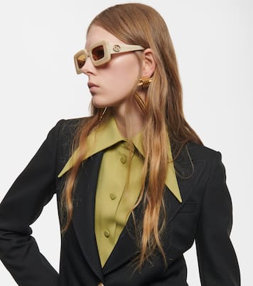 Gafas de sol rectangulares con Interlocking G | Gucci