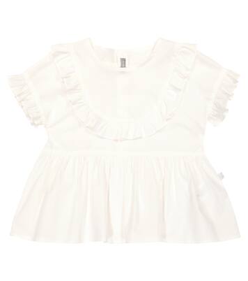 Ruffled cotton-blend poplin blouse | Il Gufo