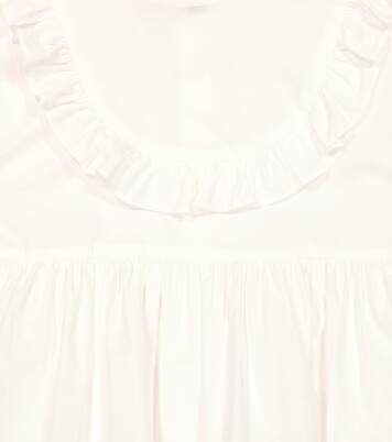 Ruffled cotton-blend poplin blouse | Il Gufo
