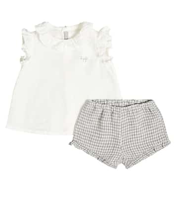 Bébé – Ensemble top et short en lin | Il Gufo