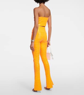 High-Rise Leggings mit Pailletten | Norma Kamali