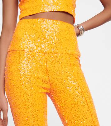 High-Rise Leggings mit Pailletten | Norma Kamali