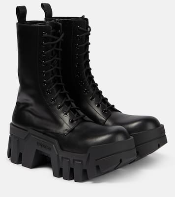 Bulldozer lace-up leather ankle boots | Balenciaga