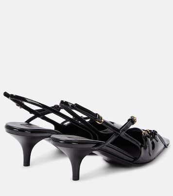 Slingback-Pumps aus Lackleder | Miu Miu