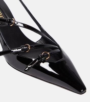 Slingback-Pumps aus Lackleder | Miu Miu