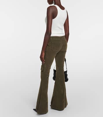 Low-Rise-Cargohose aus Samt | Blumarine