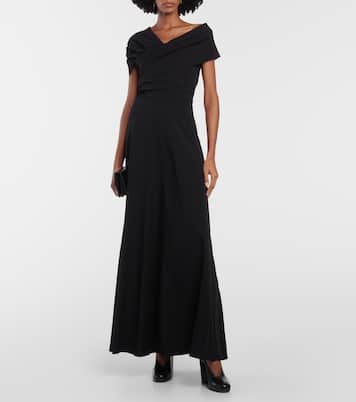 Abito lungo monospalla in crêpe | CO