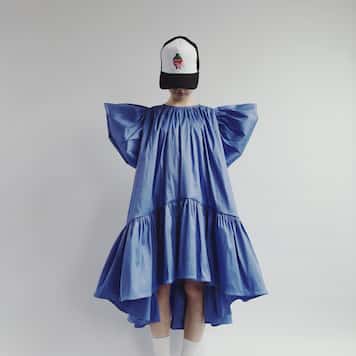 Ruffled tafta dress | Caroline Bosmans