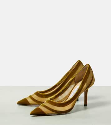 Love 85 velvet-trimmed pumps | Jimmy Choo