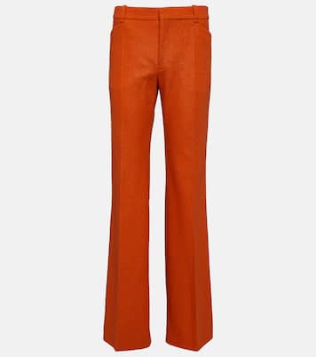 Felted wool and cashmere jersey flared pants | Chloé