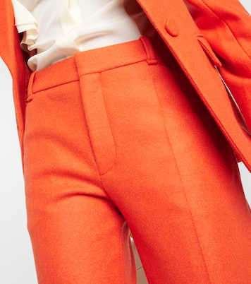 Felted wool and cashmere jersey flared pants | Chloé