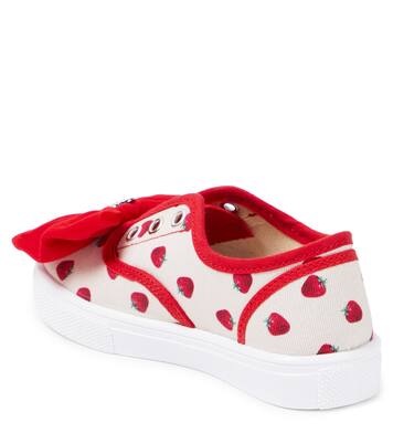 Bow-detail printed sneakers | Monnalisa