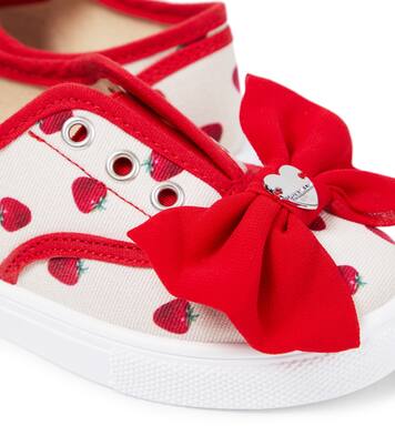 Bow-detail printed sneakers | Monnalisa